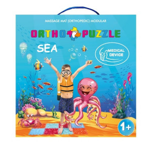 Covor ortopedic pentru copii Sea, Ortho Puzzle, PVC, multicolor - Img 3