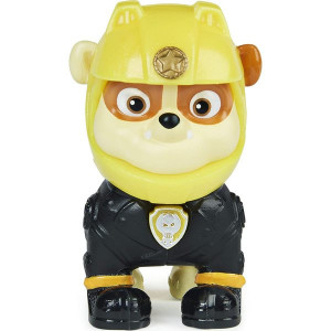 Figurina Paw Patrol, Moto Pups ,Rubble cu insigna - Img 3