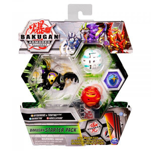 Figurine Bakugan Armored Alliance,Hydorous Trhyno ultra,Barbetra si Auxillataur - Img 1