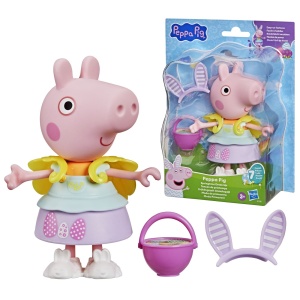 Figurine set Peppa Pig, tinuta de primavara, 6 accesorii, multicolor, 15cm