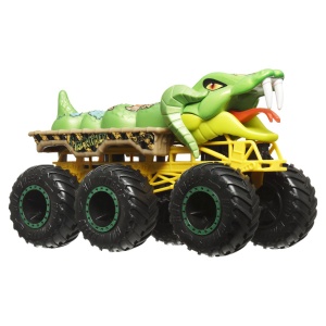 HOT WHEELS MONSTER TRUCK BIG RIGS MASINUTA METALICA CU 6 ROTI CAGE RATTLER SCARA 1 LA 64 - Img 2