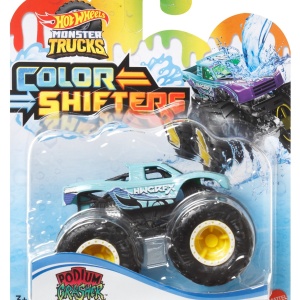 HOT WHEELS MONSTER TRUCK CAMION PODIUM CRASHER CU CULORI SCHIMBATOARE SCARA 1:64