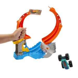 HOT WHEELS MONSTER TRUCKS PISTA SPIRALA IZBIREA RECHINULUI CU 1 MASINUTA MEGA WREX INCLUSA - Img 7