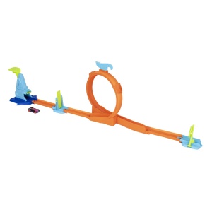 HOT WHEELS STUNT TRACKS PISTA CASCADORII CU BUCLA SI MASINUTA INCLUSA - Img 4