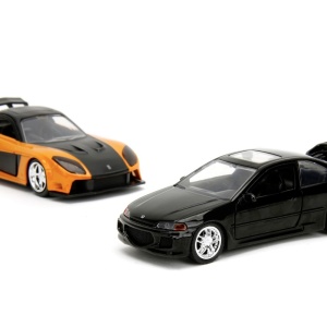 JADA FAST & FURIOUS LEGACY SERIES SET 2 MASINUTE METALICE HONDA CIVIC SI MAZDA RX-7 SCARA 1:32 - Img 3