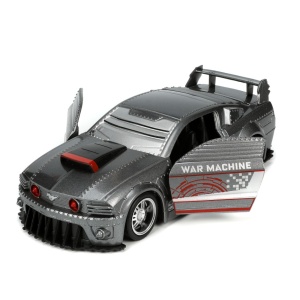 JADA MARVEL MASINUTA METALICA FORD MUSTANG SCARA 1:32 SI FIGURINA METALICA WAR MACHINE - Img 6