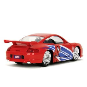 JADA MARVEL MASINUTA METALICA SPIDER MAN PORSCHE 911 GT3 RS SCARA 1 LA 32 - Img 5