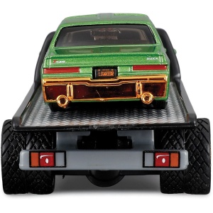 MAISTO DESIGN ELITE TRANSPORT SET CAMION CU RAMPA MAISTO FLATBED SI MASINUTA BUICK REGAL T TYPE 1987 SCARA 1 LA 64 - Img 6