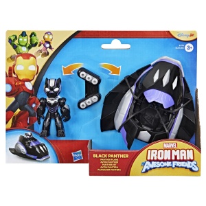 MARVEL IRON MAN SI PRIETENII SAI UIMITORI SET VEHICUL SI FIGURINA BLACK PANTHER - Img 1