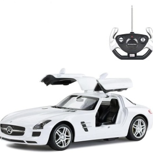 MASINA CU TELECOMANDA MERCEDES-BENZ SLS ALB SCARA 1 LA 14