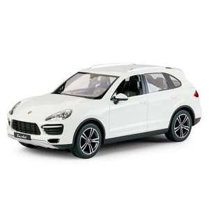 MASINA CU TELECOMANDA PORSCHE CAYENNE TURBO ALB CU SCARA 1 LA 14 - Img 6