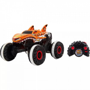 Masinuta cu Telecomanda Hot Wheels Monster Truck, Unstoppable Tiger Shark 1:15 - Img 6