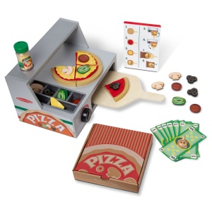 MELISSA AND DOUG TOP AND BAKE SET DE JOACA MASA DE FACUT PIZZA DIN LEMN - Img 2