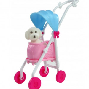 Papusa Anlily cu Carucior pentru Catel,30 cm - Img 4