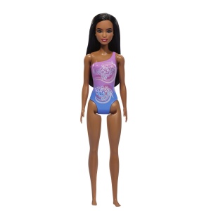 PAPUSA BARBIE BRUNETA CU COSTUM DE BAIE IN DOUA CULORI - Img 4