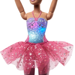 Papusa Barbie Dreamtopia, Balerina cu Detalii Luminoase si Par Blond - Img 7