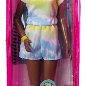 PAPUSA BARBIE FASHIONISTA CU PAR AFRO BLOND - Img 2