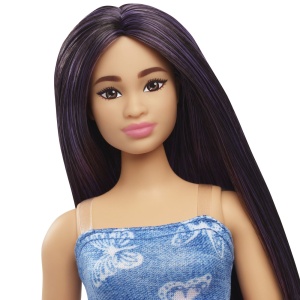Papusa Barbie Fashionistas cu Par Brunet si Rochita cu Fluturasi - Img 5