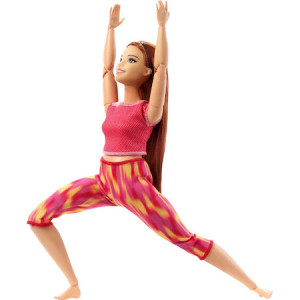 Papusa Barbie Made to move, 22 de articulatii complet mobile, seria 3, par roscat - Img 3