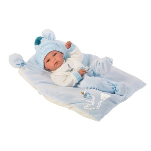 Păpușă Llorens Bimbo cu păturică – 42 cm