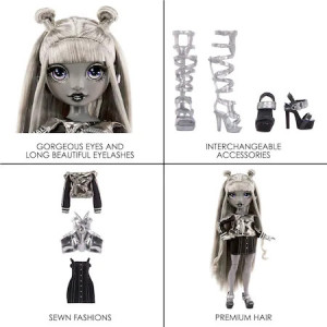 Papusa Rainbow High Shadow High Doll, Luna Madison - Img 5