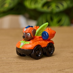 PATRULA CATELUSILOR FILMUL CU DINOZAURI PUP SQUAD RACERS VEHICUL CU FIGURINA ZUMA 6.5CM - Img 6