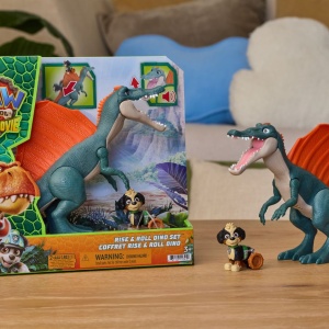 PATRULA CATELUSILOR FILMUL CU DINOZAURI SET DE JOACA DINO RISE AND ROLL CU FIGURINA - Img 2