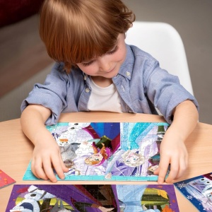 PUZZLE DISNEY FROZEN 4X100 - Img 3