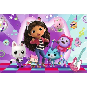 PUZZLE TREFL 100 PREMIUM PLUS KIDS LUMEA PISICILOR COLORATA CU POSTER - Img 2
