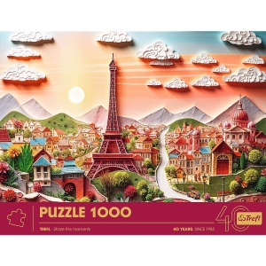 Puzzle Trefl 1000 piese, Editia Aniversara 40 de ani, 3D Paris - Img 3
