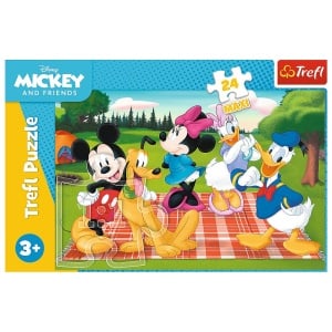 PUZZLE TREFL 24 MAXI DISNEY MICKEY MOUSE SI PRIETENII PREFERATUL LUI MICKEY - Img 3