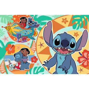 PUZZLE TREFL 24 MAXI STITCH ZIUA VESELA A LUI LILO SI STITCH - Img 2