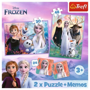 PUZZLE TREFL 2IN1 MEMO DISNEY FROZEN PRINTESELE SI TARAMUL LOR - Img 5