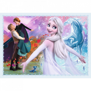 Puzzle Trefl 4 in 1, Disney Frozen II, Padurea magica - Img 4