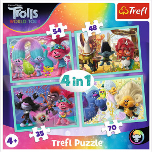 Puzzle Trefl 4 in 1, Trolls World Tour - Img 6