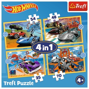 PUZZLE TREFL 4IN1 HOT WHEELS VEHICULE - Img 6