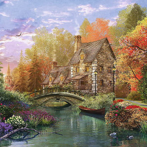 Puzzle Trefl, Casuta de langa lac, 1500 piese - Img 4