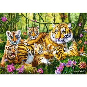 Puzzle Trefl, Familie de tigri, 500 piese - Img 3