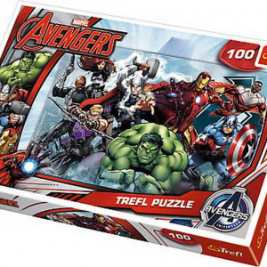 Puzzle Trefl, Incepe atacul Marvel, 100 piese - Img 1