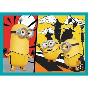 PUZZLE TREFL MINIONS 4IN1 LUMEA FERICITA A MINIONILOR - Img 5