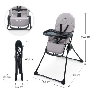 SCAUN DE MASA KINDERKRAFT BINCI, GREY - Img 5