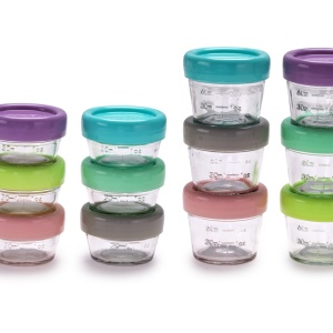 SET 12 RECIPIENT STICLA PENTRU HRANA BEBE, MELII, 6*59 ML + 6*118 ML - Img 3