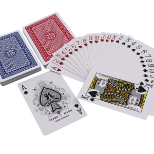 SET 2 PACHETE CARTI ROYAL CANASTA POKER DIN PLASTIC - Img 3
