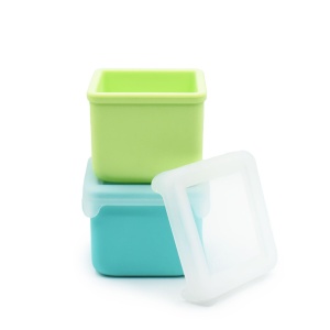 SET 2 RECIPIENTE SILICON, MELII, BLUE LIME - Img 3