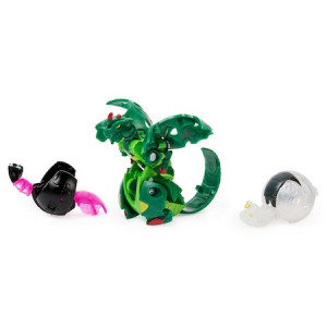 Set 3 Figurine Bakugan Evolutions Platinum Powerup Dragonoid, Scorcher si Siphon - Img 3