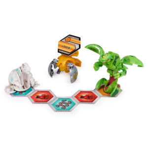 Set 3 Figurine Bakugan Evolutions Starter Pack Tretorous Ultra, Neo Trox si Dragonoid Evo - Img 3