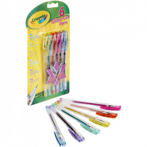 Set 6 pixuri Crayola cu Gel si Glitter,multicolor - Img 3