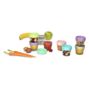 SET 6 RECIPIENTE STICLA PENTRU HRANA BEBE, MELII, 118 ML - Img 2