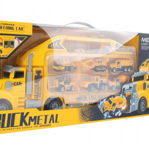 Set Camion cu 6 Vehicule Metalice MalPlay in Forma de Geamantan - Img 5