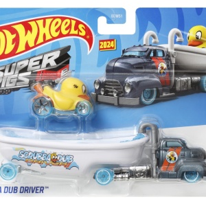 SET CAMION SI MASINA SPORT HOT WHEELS SCRUBBA DUB DRIVER